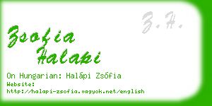 zsofia halapi business card