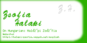 zsofia halapi business card